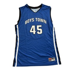 Nike Basketball Jersey Mens XL Blue Excellent Boys Town 45 Team Mesh Sleeveless