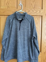 Greg Norman Mens XL Heather Gray 1/4 Zip Pullover Golf Activewear Links Comfort