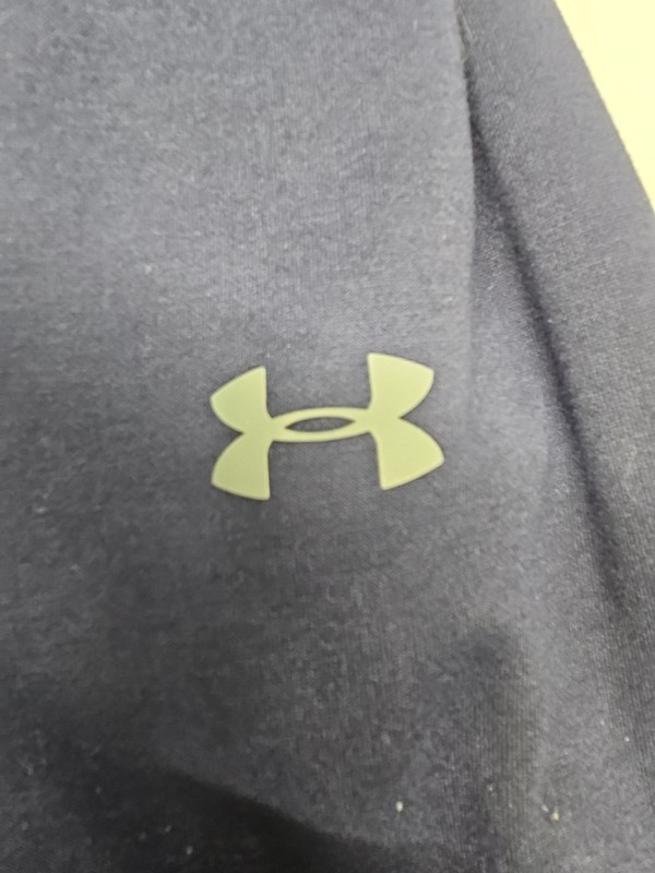 Under Armour Men's XL 1/4 Snap Button Mock Neck Loose Fit Long Sleeve Blue Shirt gallery