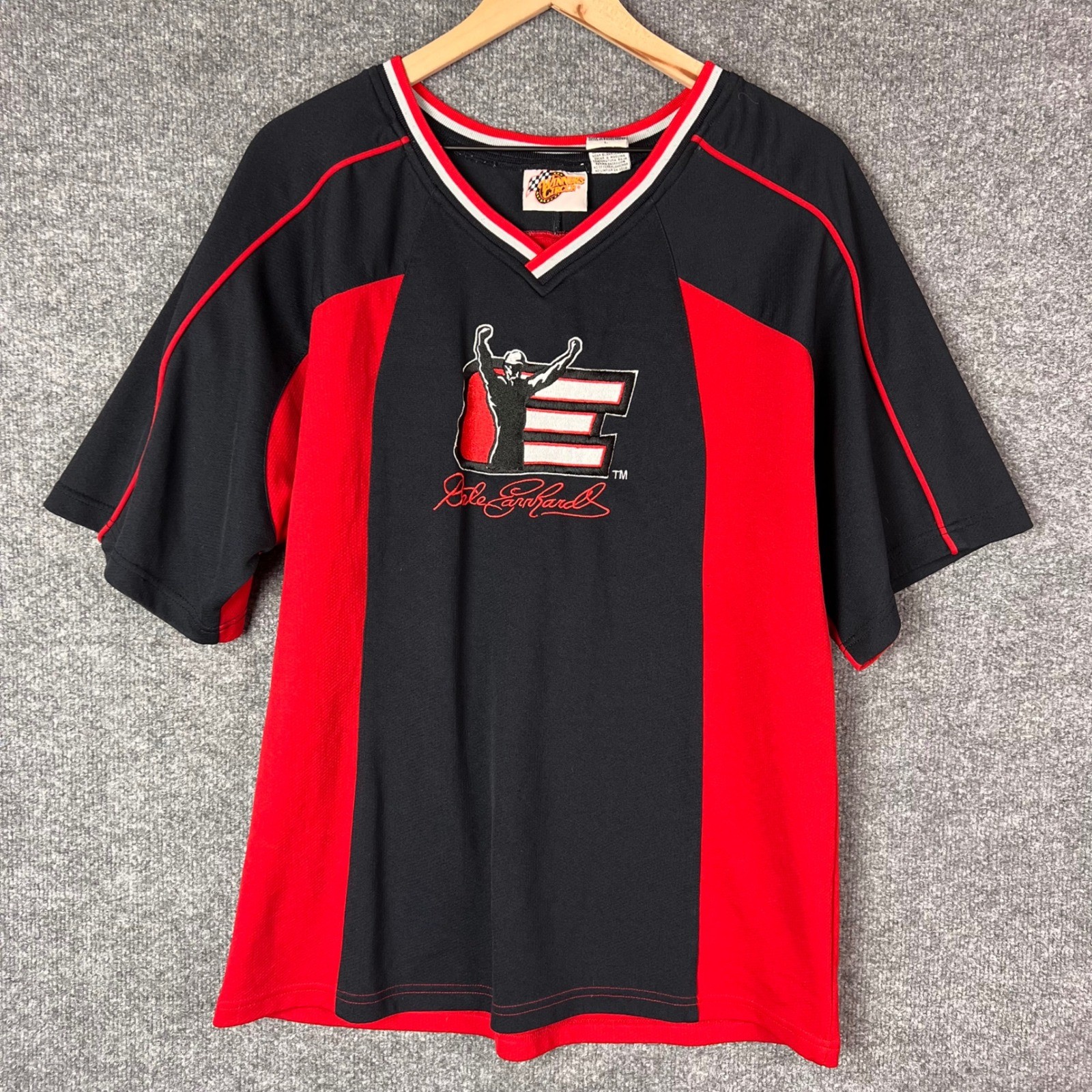 VINTAGE Winners Circle Dale Earnhardt Jersey Mens L Black Red NASCAR Racing Tee gallery