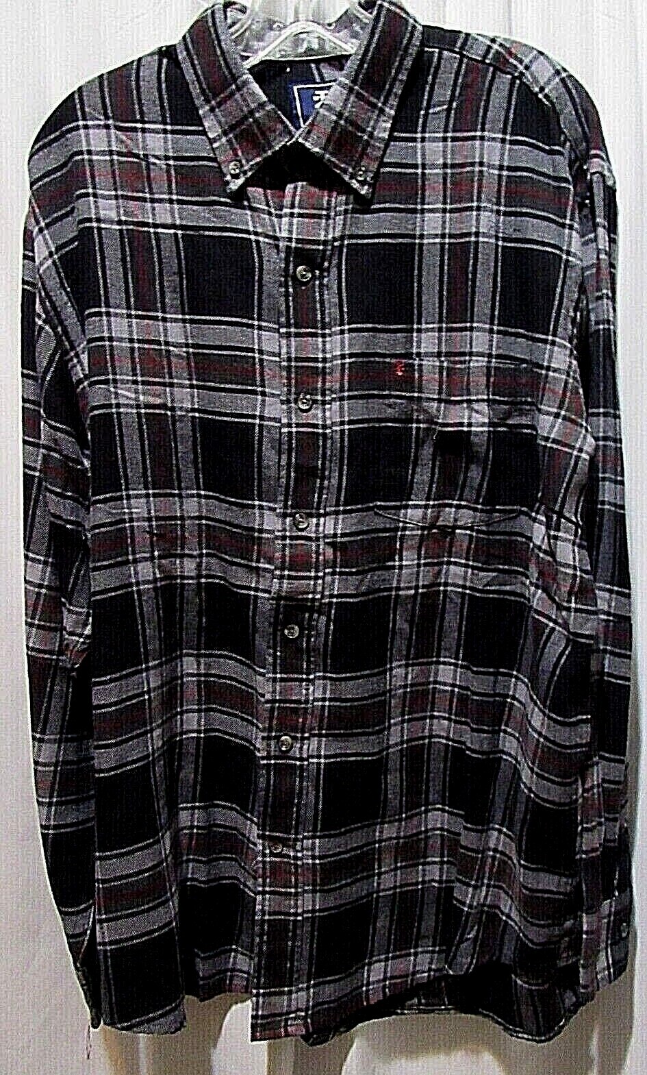 IZOD Varied Colors, Plaid, Long Sleeve Men's Flannel, Shirt L, 3XL gallery