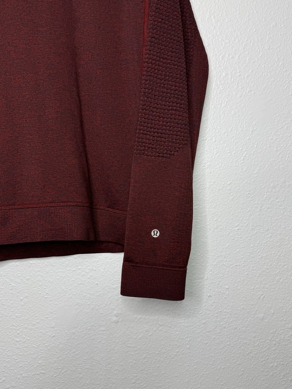 Lululemon Engineered Warmth Long Sleeve Pullover Merino Wool Lined M/L Red gallery