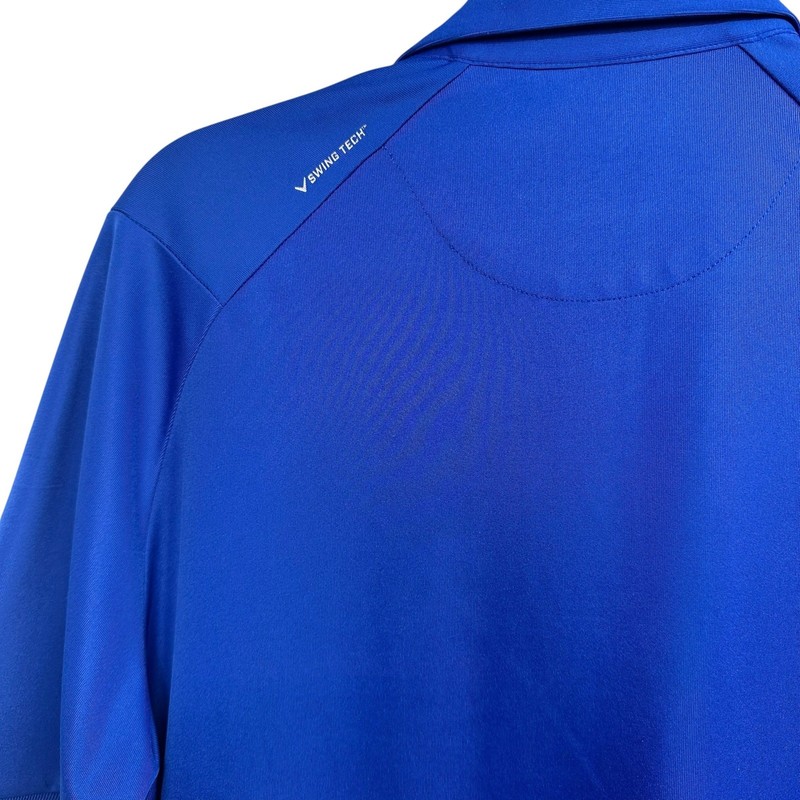 Callaway Swing Tech Blue Striped Golf Polo Shirt Medium gallery