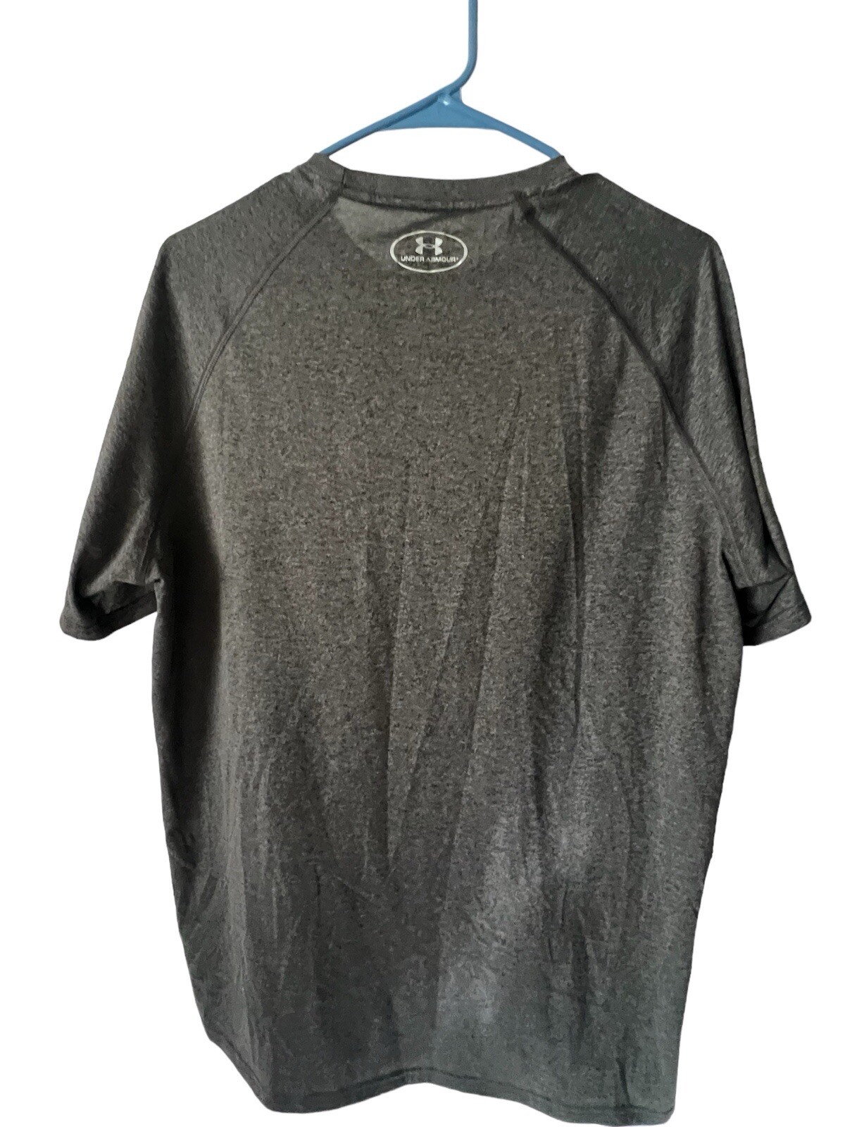 Under armor men’s Loose Coupe Heat Gear LG/G Dark gray short sleeve logo T-shirt gallery