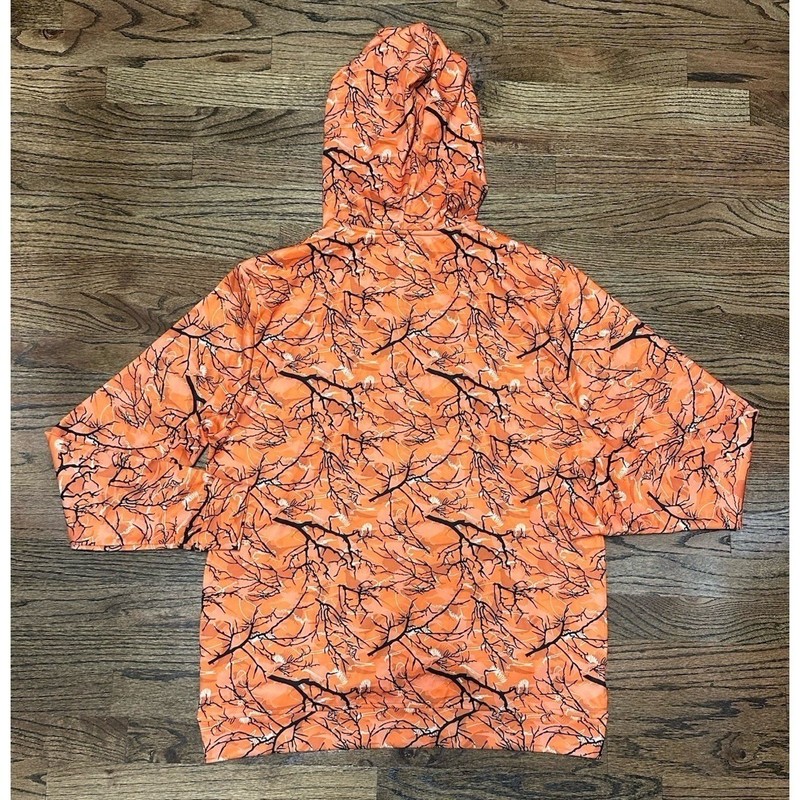 Waggle 1/4 Zip Hoodie Blaze Orange Hunting Season Stretch Golf Pullover Sz L gallery