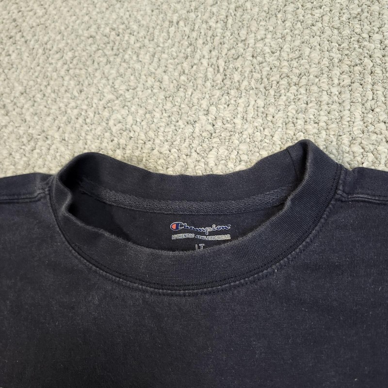 Champion Blue Short Sleeve T-Shirt with Color Block Logo Men's Size Large Tall gallery