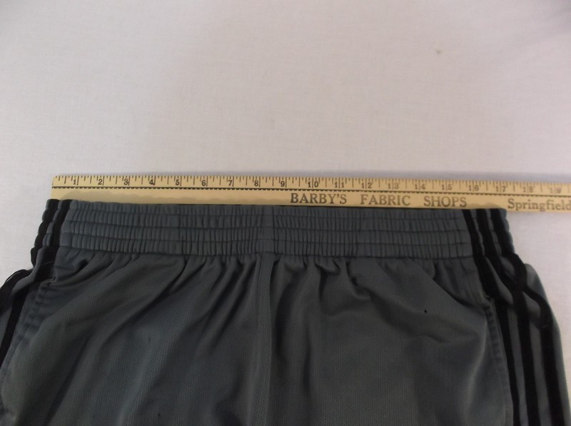 ADIDAS GRAY BLACK STRIPES MEN'S ATHLETIC GYM TRACK RUNNING SWEAT PANTS LARGE gallery