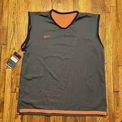 Nike Y2K NWT Tank Top Men’s Workout Size Large Reversible Gray Black Orange