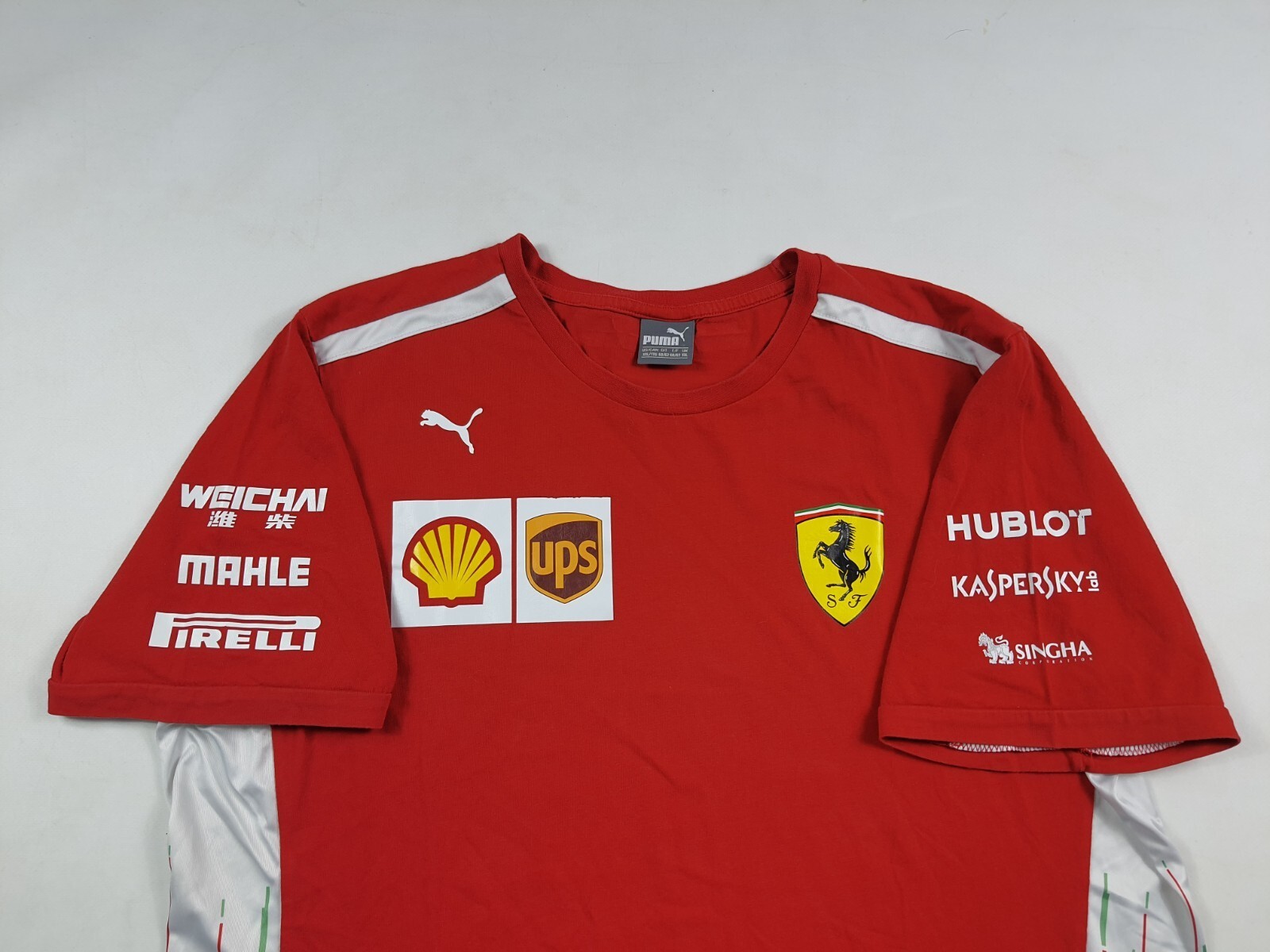 vintage Puma shirt racing jersey red FERRARI kit size XXL gallery