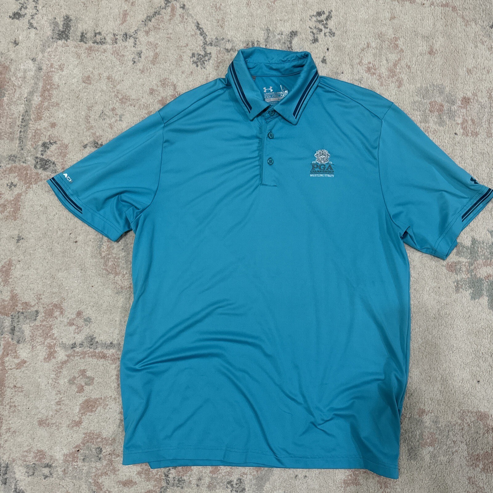 Under Armour Shirt Mens L Teal PGA Championship Whistling Straits gallery