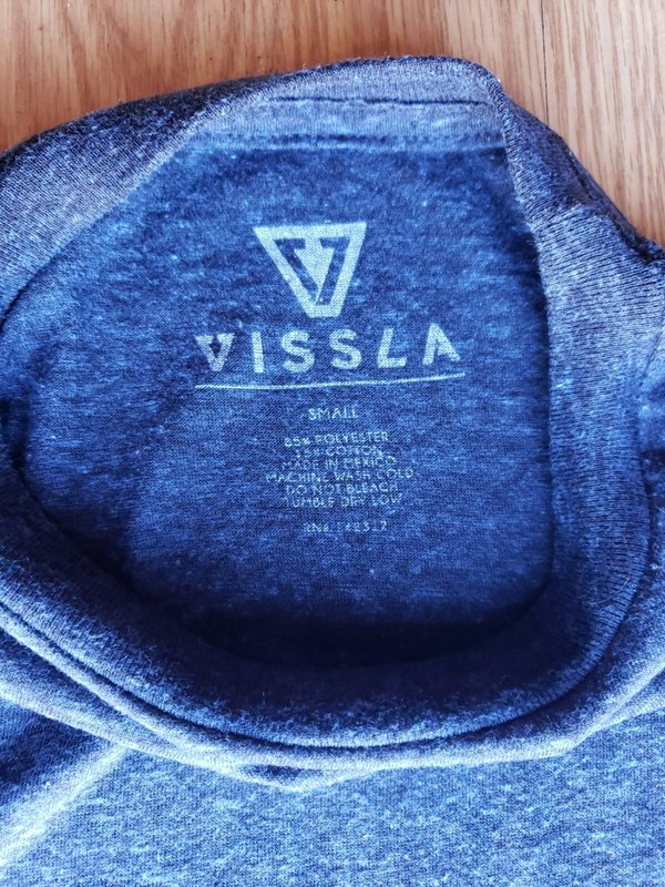 VISSLA Men's YM TEE SHIRT Blue Small Short Sleeve Polyester / Cotton Crew Kneck gallery