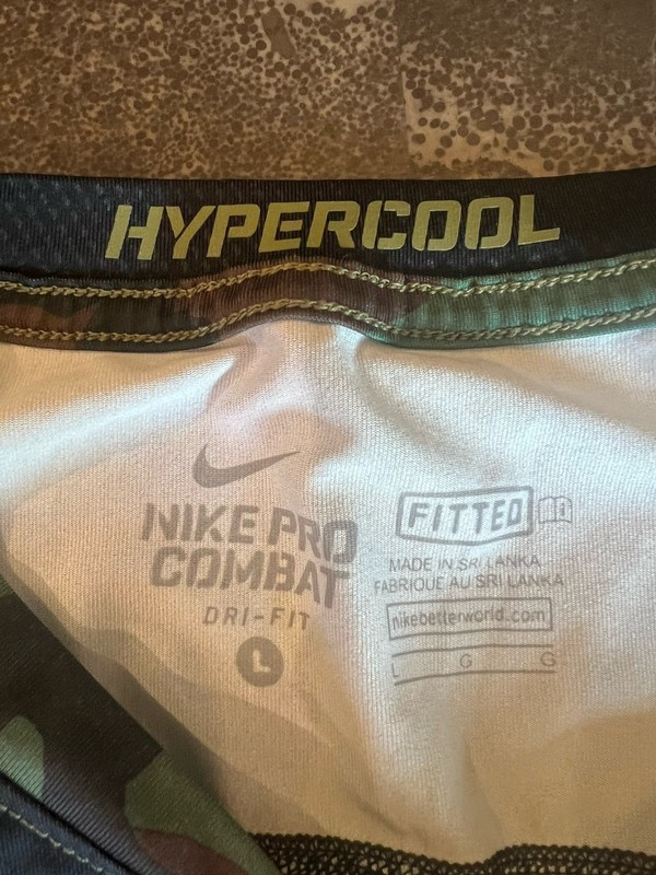 Nike Pro Combat Dri-FIT Hypercool Athletic T-Shirt Camouflage - men's L gallery