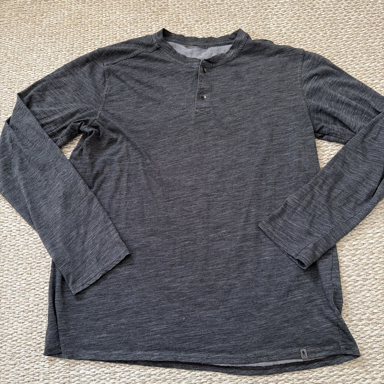 Men’s Vintage Merino Wool Blend Henley Baselayer. Royal Robbin’s. Medium Gray gallery
