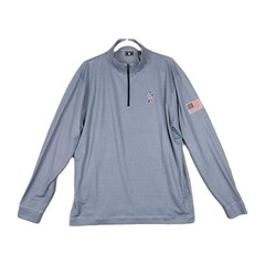 FootJoy *NWT* Mid-Layer 1/4 Zip Pullover Men’s Large Blue Houndstooth US Flag