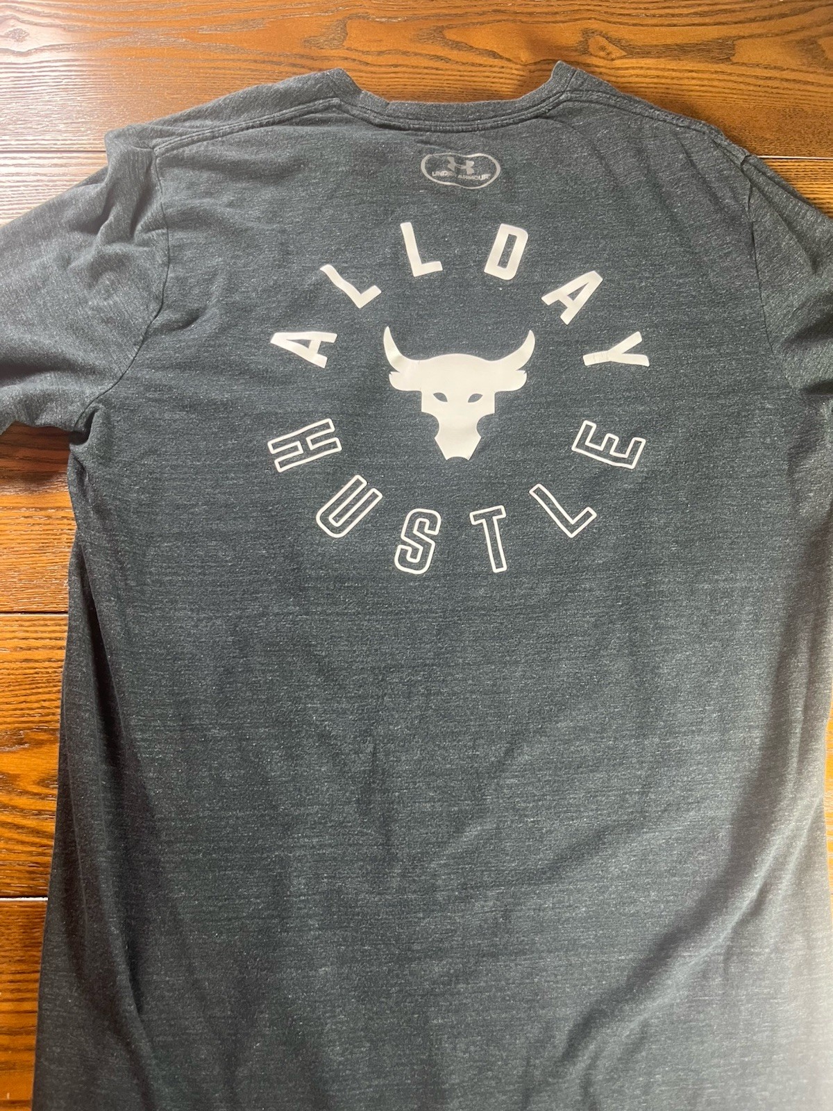 Mens Under Armour Project Rock Long Sleeve T Shirt Medium Gray All Day Hustle gallery