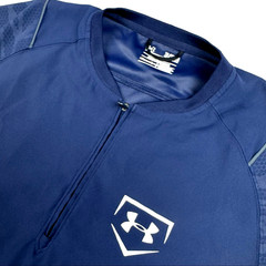 Under Armour Men’s S/S 1/4 Zip Baseball Warmup Jacket Blue • XL
