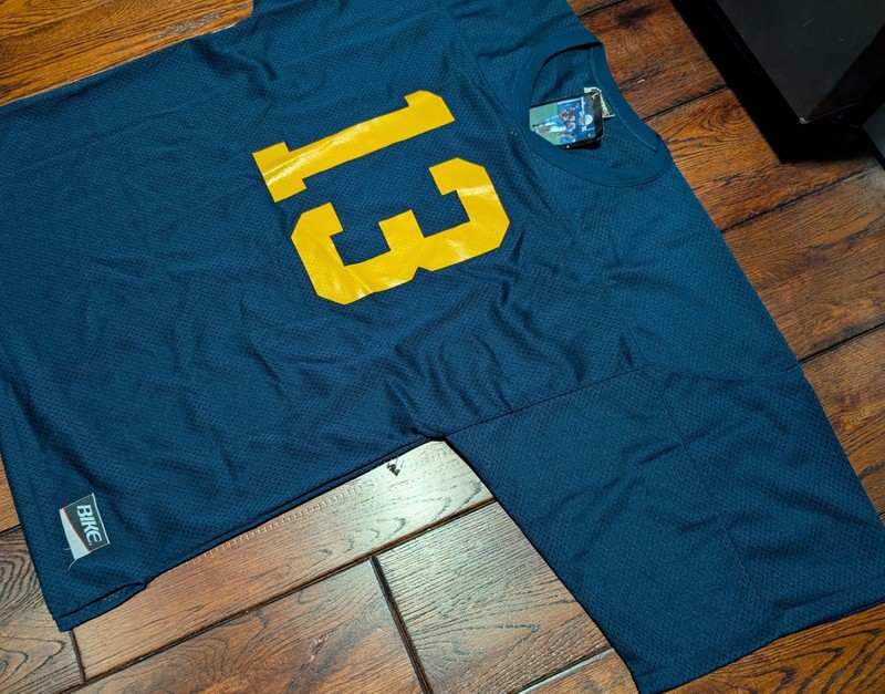 VTG BIKE MICHIGAN Colors Blue & Maize Mesh Football Jersey #13 Size XL - NWT gallery