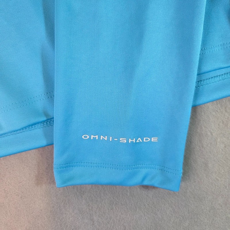 ​Columbia PFG Terminal Tackle Shirt Mens Medium Blue Long Sleeve Omni-Shade UV gallery
