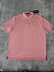 $110 RLX Ralph Lauren Classic Fit Stretch Striped Golf Polo Shirt Size XL Men