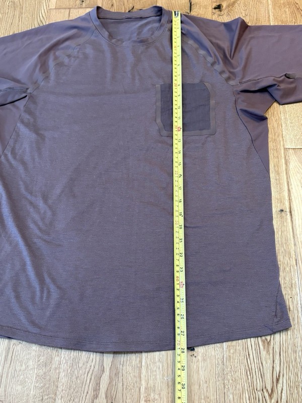 Lululemon Men’s Ventilated Hiking Shirt Short Sleeves Dark Oxide Large gallery