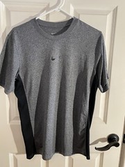 Nike Mens Dri-Fit Grey Sz Sm With Blk Swish Very Nice!