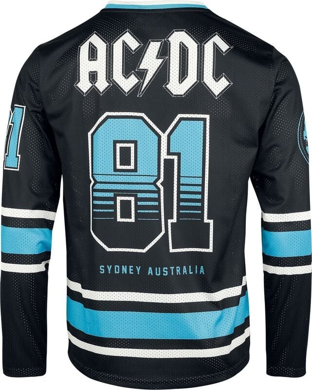 AC/DC Official Hockey Jersey Multicolor Mesh Long Sleeve Band Merch gallery