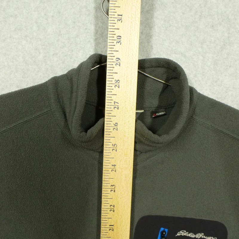 Eddie Bauer Pullover Mens Medium Gray Polartec Fleece Half Zip First Ascent gallery