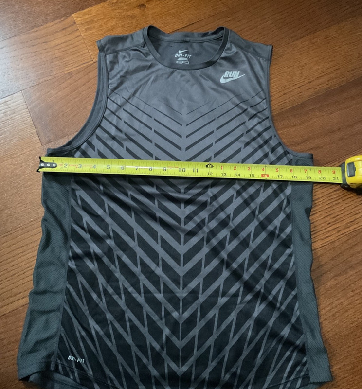 nike dri fit mens grey and black tank - M gallery