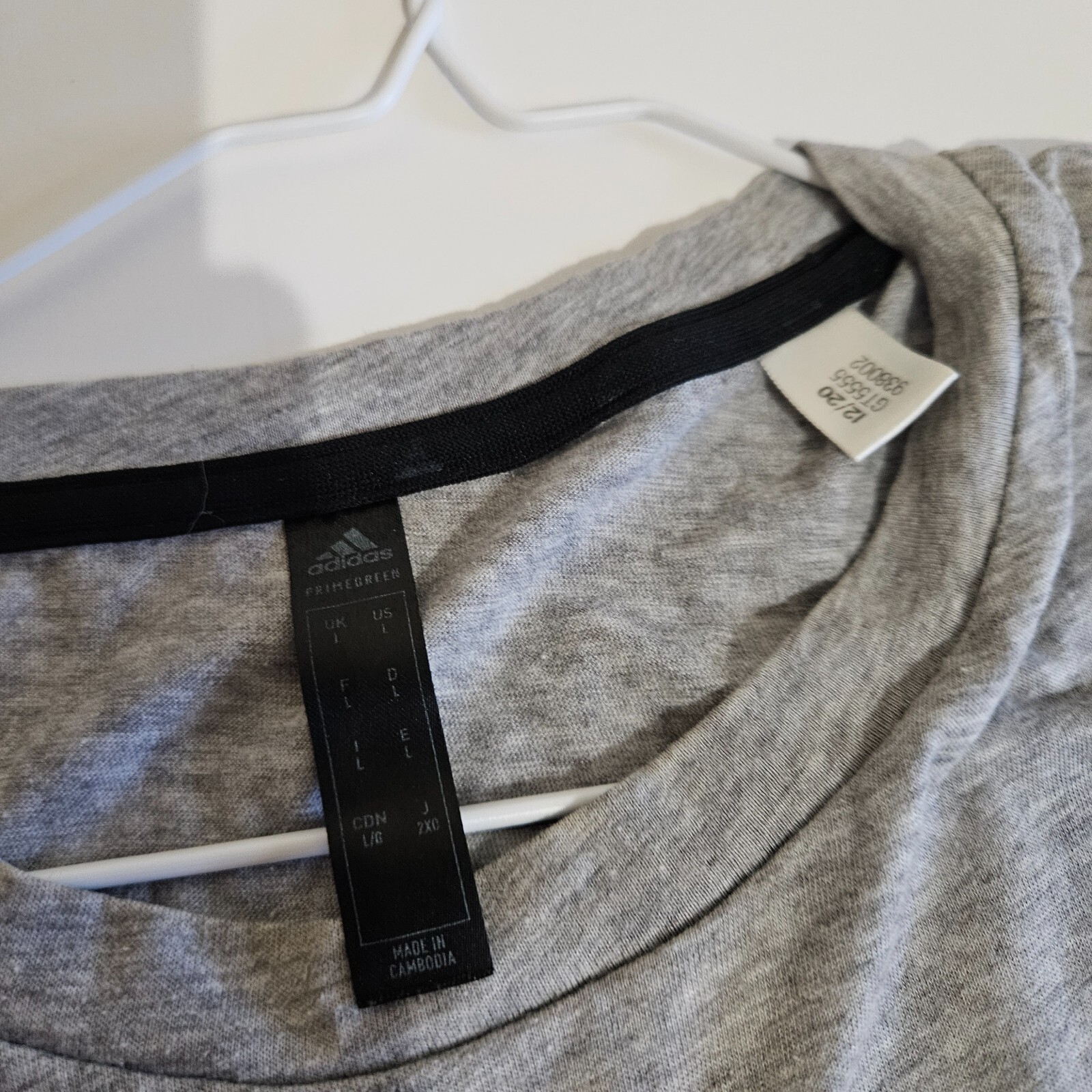 Adidas Areoready Athletic Tee Shirt Large Grey Fast Shipping gallery
