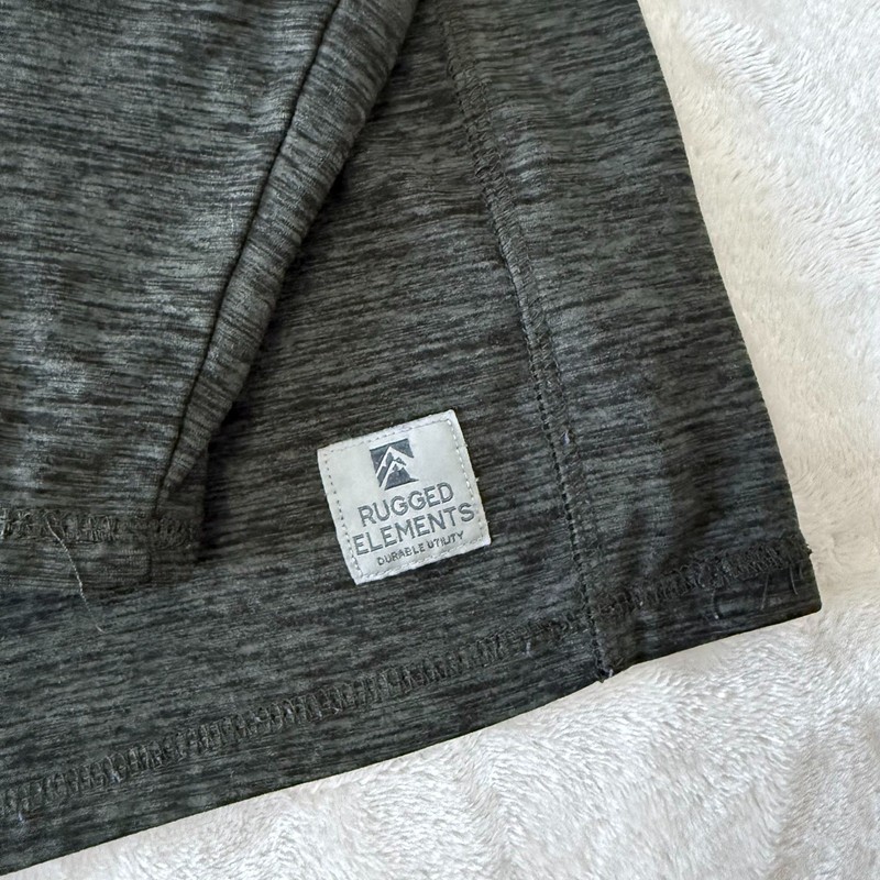 Rugged Elements Mens Long Sleeve Shirt Dark Green Heather Size L Durable Utility gallery