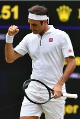 NWT:Roger Federer UNIQLO 2019 Wimbledon Shirt size:L RF