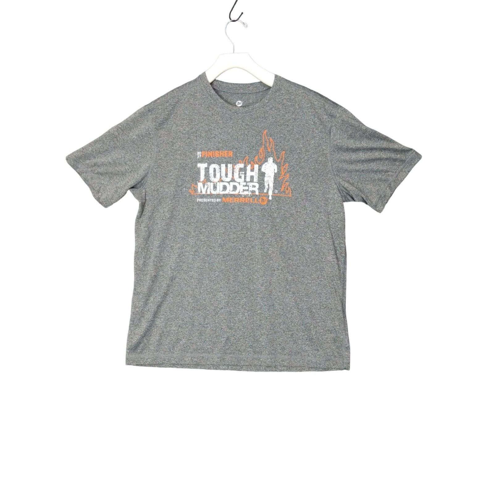 MERRELL Shirt Unisex XL 2017 Tough Mudder Finisher Gray Select Wick Polyester gallery