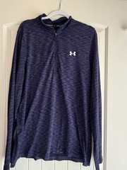 Under Armour Men’s Tech 1/2 Zip Pullover Jacket Navy Heather Space Dye XXL