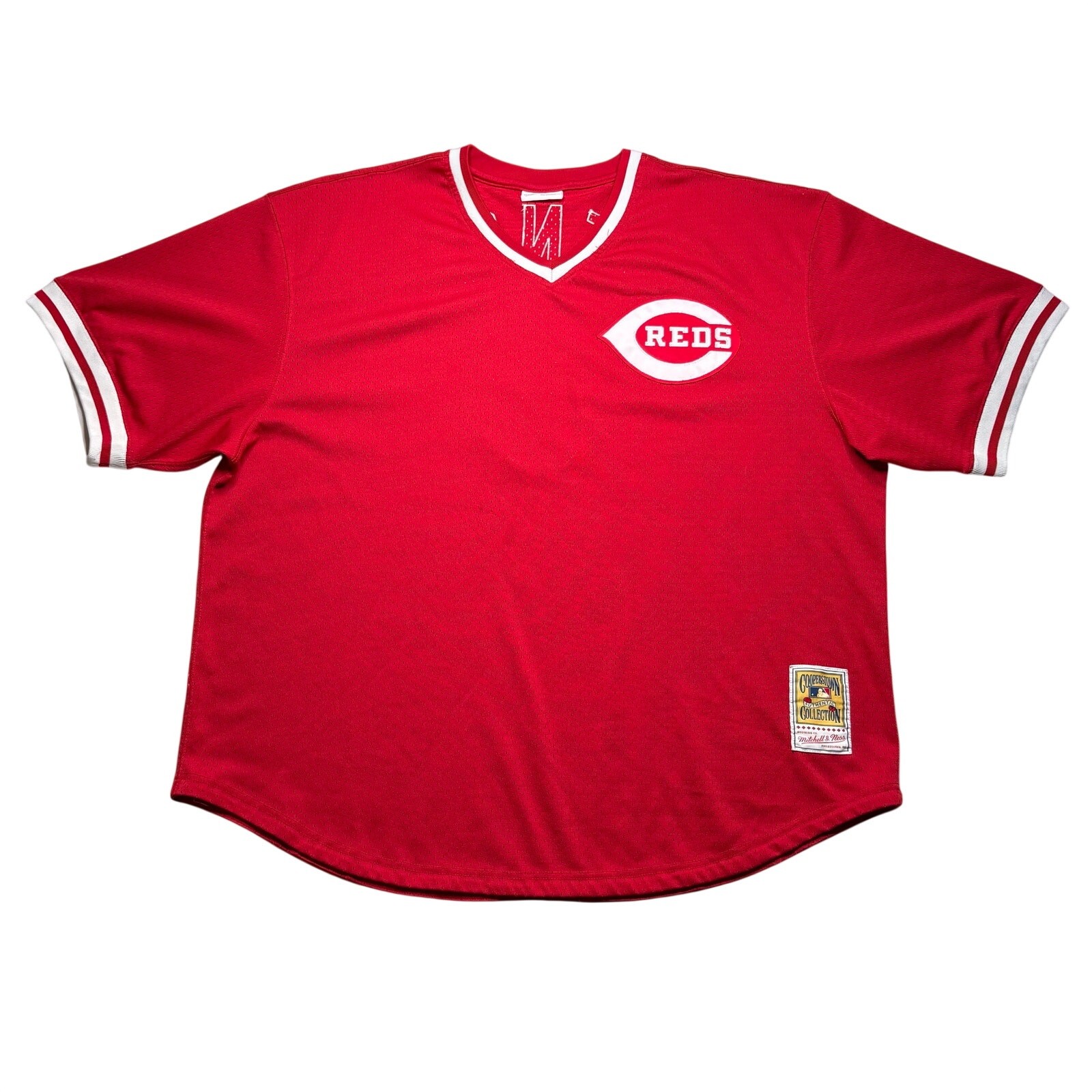 Mitchell & Ness Johnny Bench 1983 Cincinnati Reds Jersey 3XLB Cooperstown BP gallery