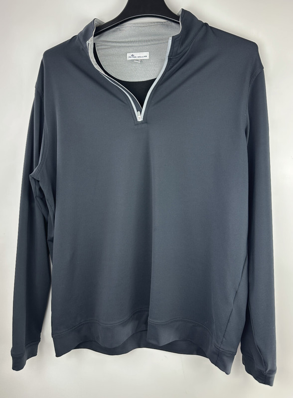 Peter Millar Men's Perth Stretch Loop Terry Quarter Zip Size XL *Company Logo gallery