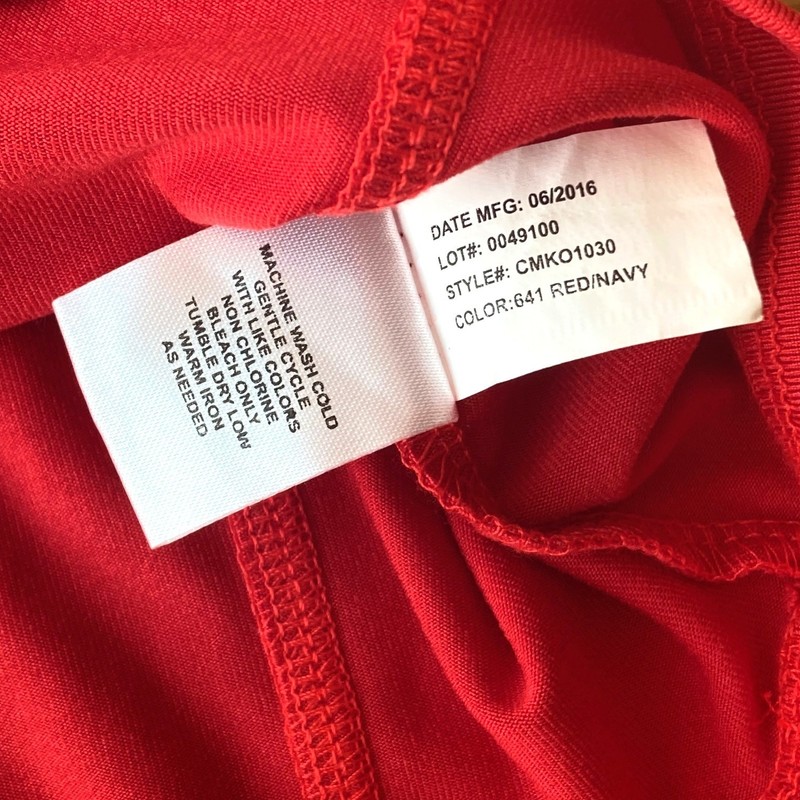 Johnnie O Lammie Quarter Zip Pullover Top Performance Golf Mens Large L Red/Navy gallery