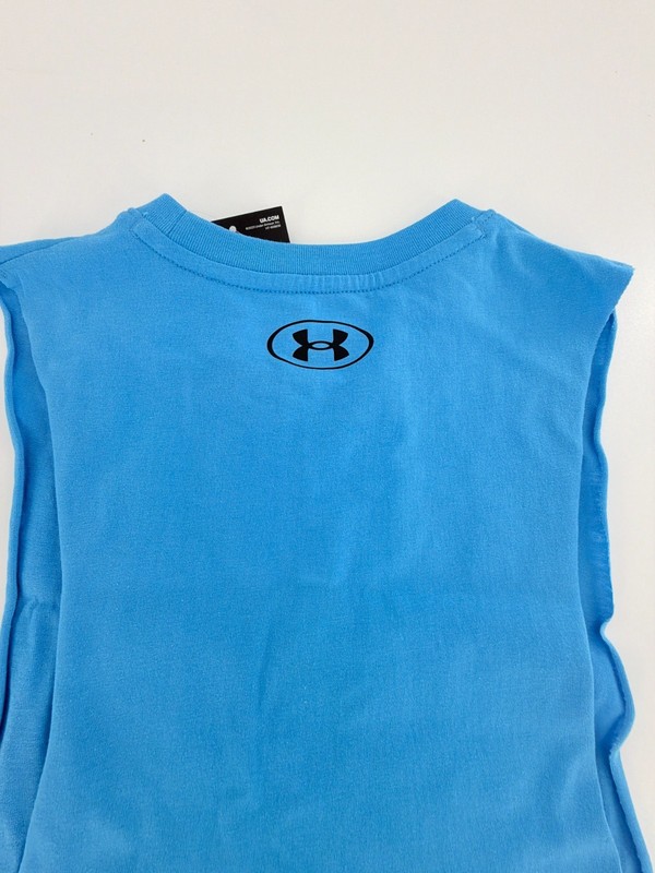 Under Armour Loose Fit Sleeveless Cut Off Tank Top 1329286-452 Mens Size Small S gallery