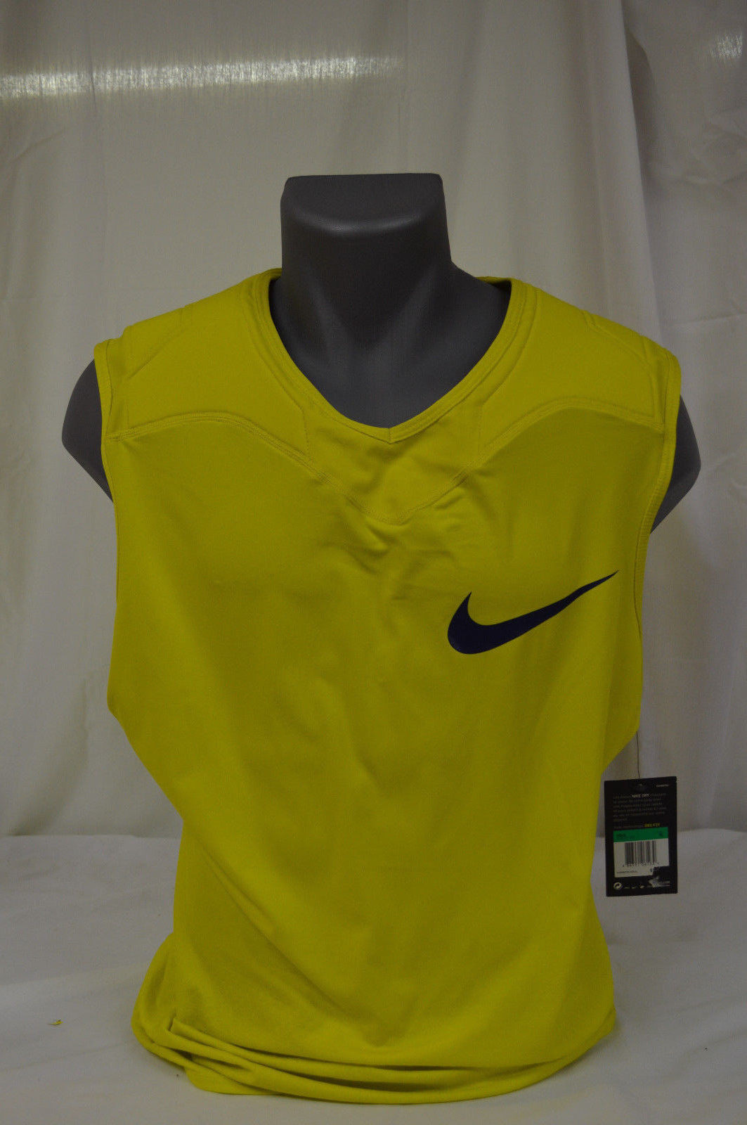 New NIKE VAPOR SPEED FOOTBALL TOP 833527 358 Men's XL ELECTRO LIME Pro Shirt NWT gallery