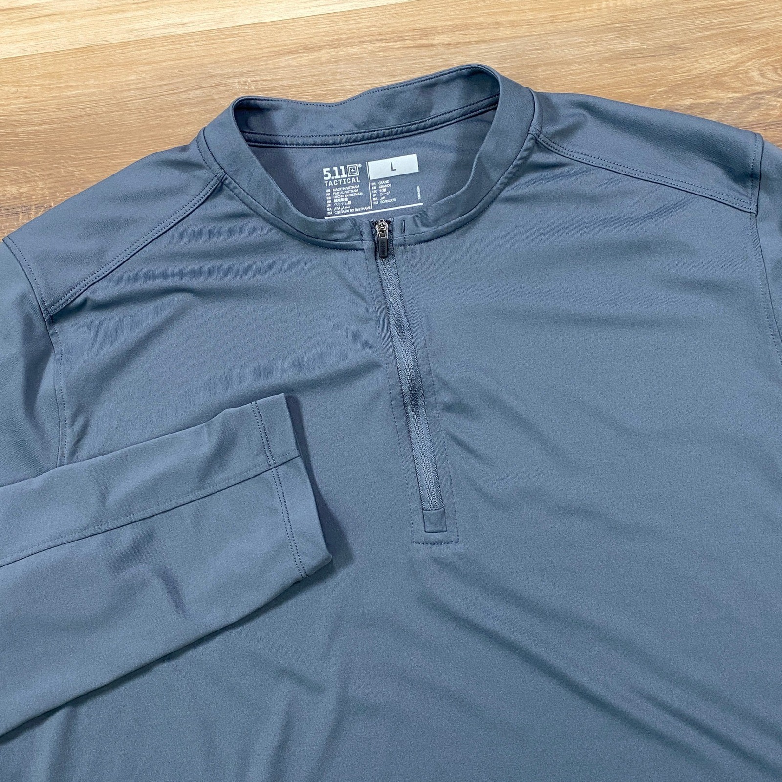 5.11 Tactical Quarter Zip Mens Large Gorpcore Polyester Athletic Gray Shirt gallery