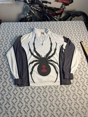VTG Spyder Black Widow Ski Racing Long Sleeve Top White Mens Size Large 90s