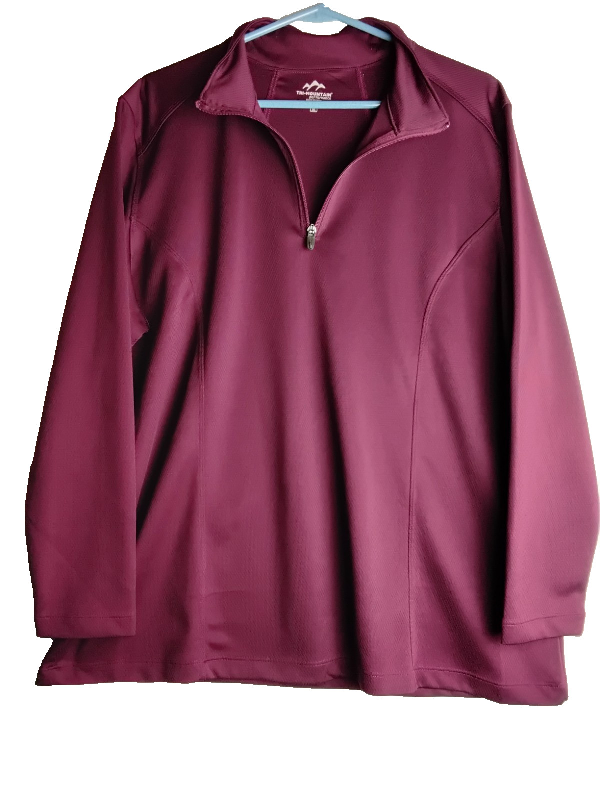 Tri-Mountain Performance Quarter Zip Maroon Burgundy 2XL Womans sweatshirt gallery