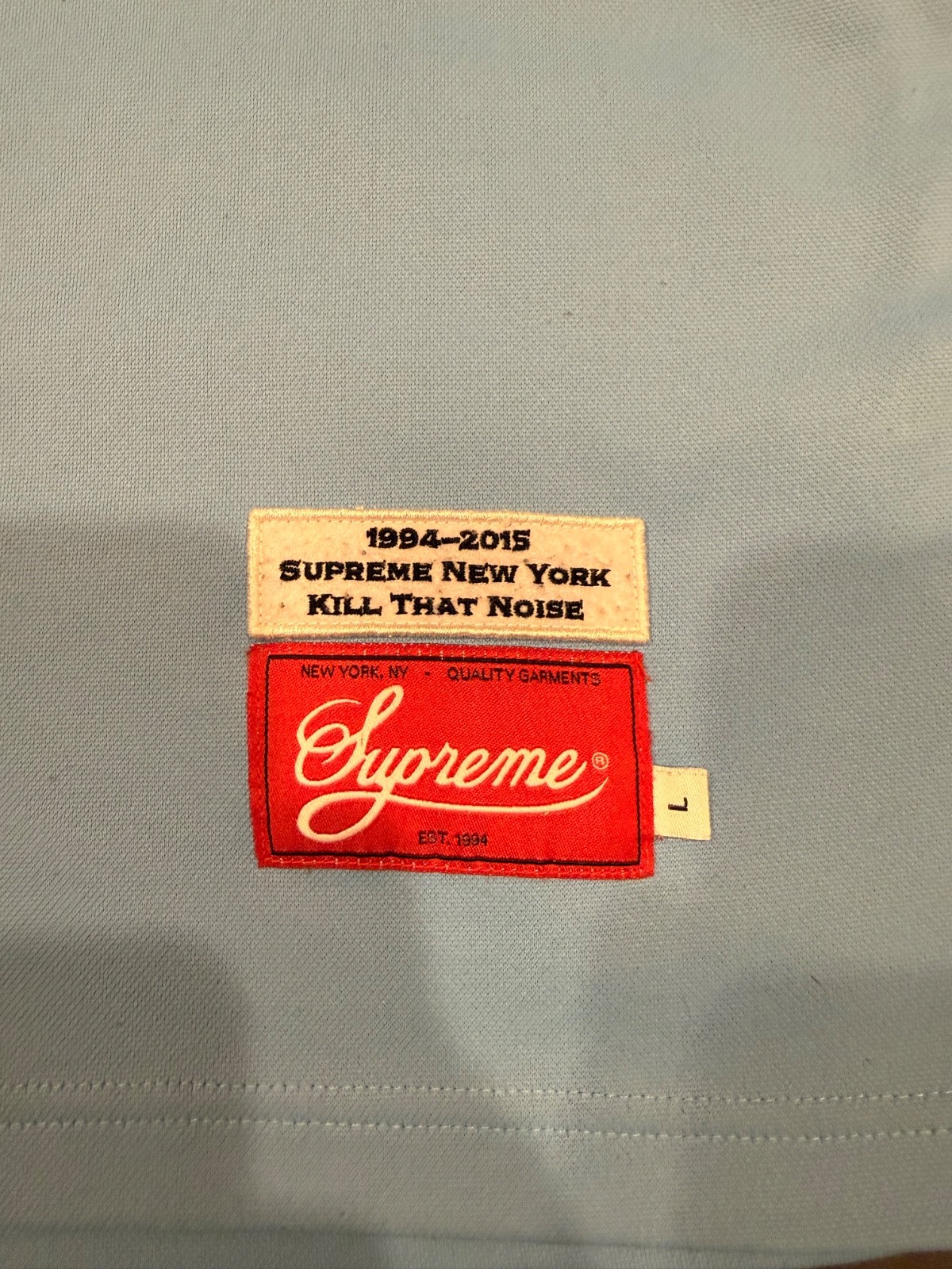 Supreme "Kill That Noise" basketball Jersey 2015 collection Baby Blue gallery