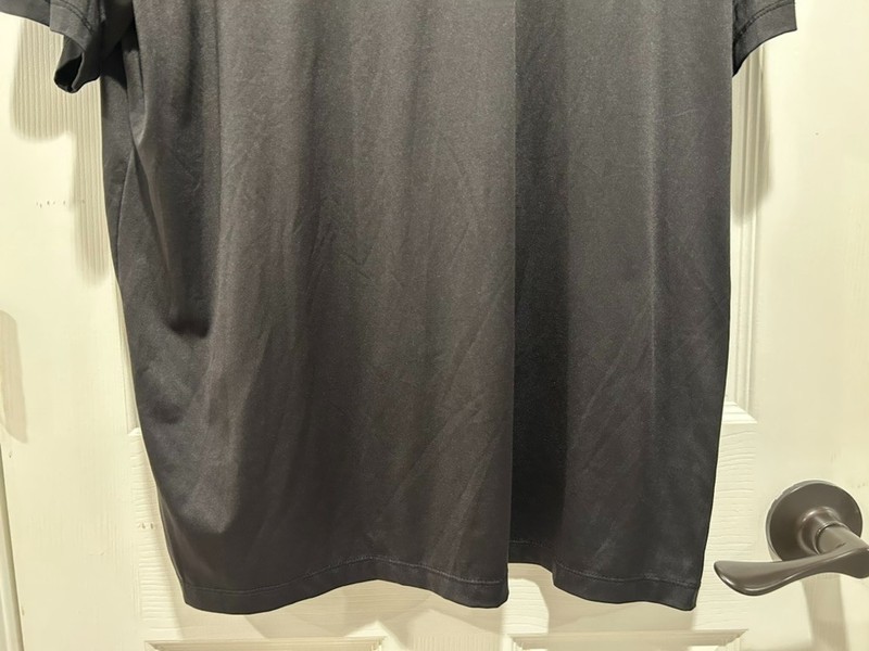 Athlio Men's size XL Black short sleeve crew neck quick dry sun protection shirt gallery