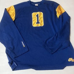 NIKE AIR x VINTAGE The Game Football Jersey Blue Gold Yellow Size XL Mens