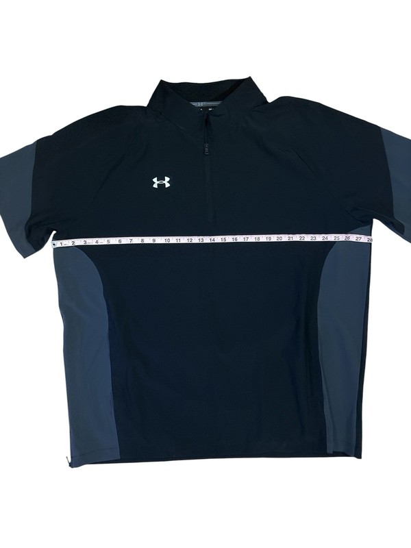 Under Armour MOTIVATE SQUAD Black Gray 3XL Quarter Zip Coach's Pullover NWT gallery