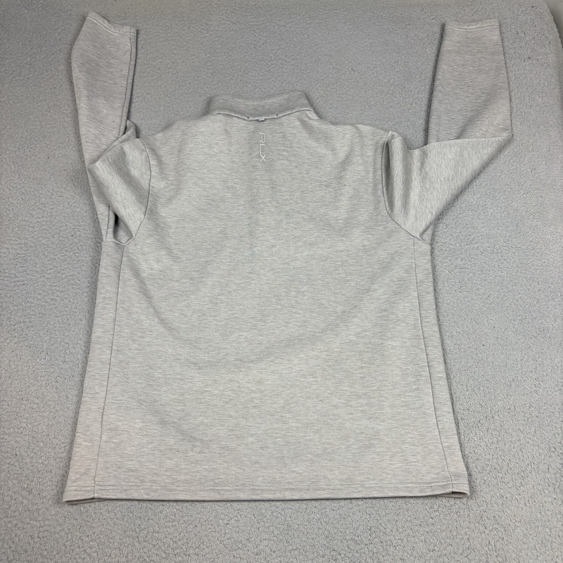 RLX Ralph Lauren Pullover Mens Large Gray 1/4 Zip Mock Neck Golf Performance gallery