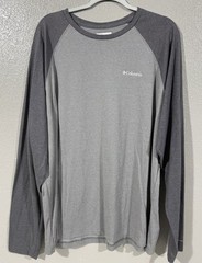 Columbia Mens Shirt Long Sleeve Omni Wick Two Toned Gray Size XXL