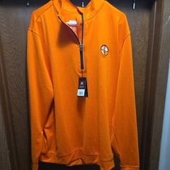 NWT Waggle Blaze Quarter Zip Pullover Mens XL Orange Golf Lightweight Buck