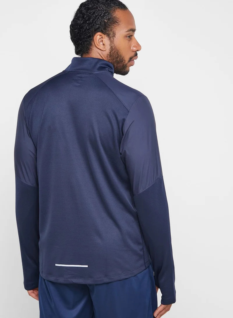 Nike Men's Pacer Hybrid Navy 1/2 Zip Running Top (BV4757-451) Size L Large gallery