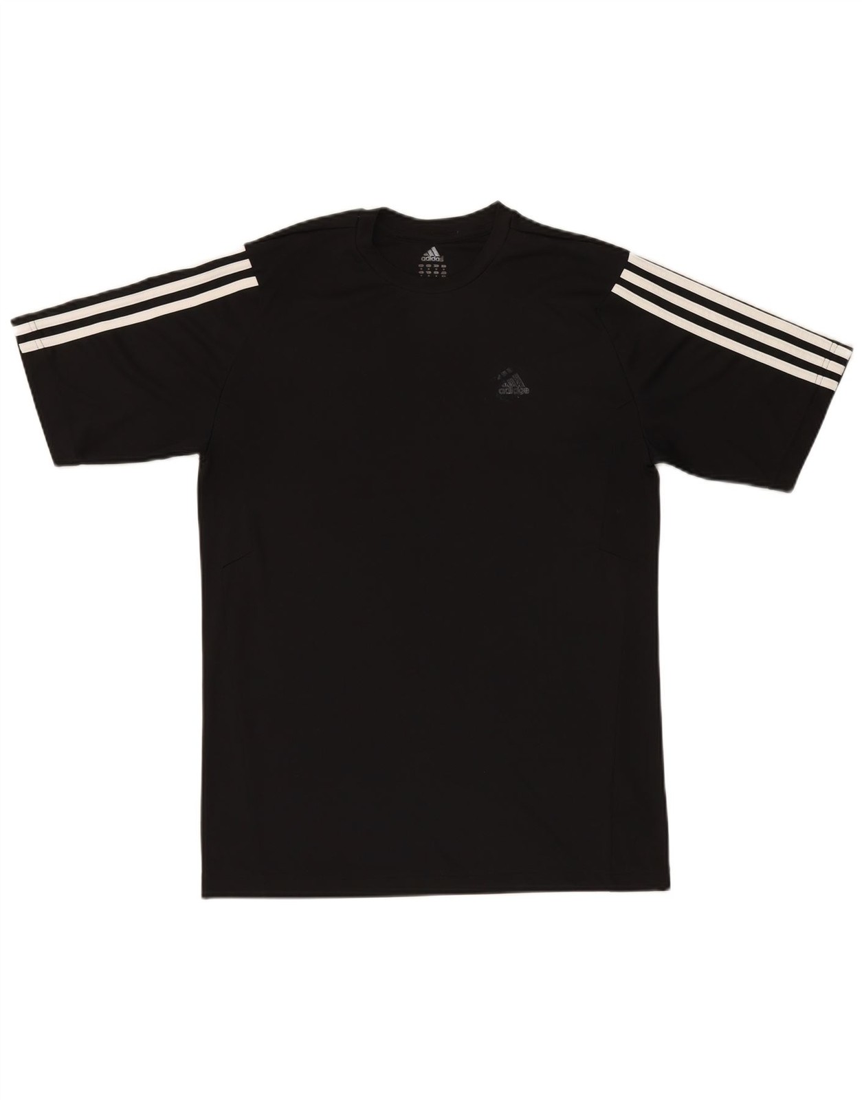 ADIDAS Mens T-Shirt Top Medium Black Polyester DK11 gallery